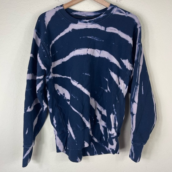 Les Tien Mock Neck Tie Dye Cotton Sweatshirt Size Medium - Picture 2 of 11